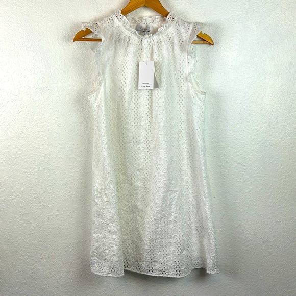 NWT Paris Atelier & other stories white eyelet mini cotton dress 6 - Picture 3 of 11